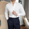 Windsor Collar White Long Sleeve Shirt