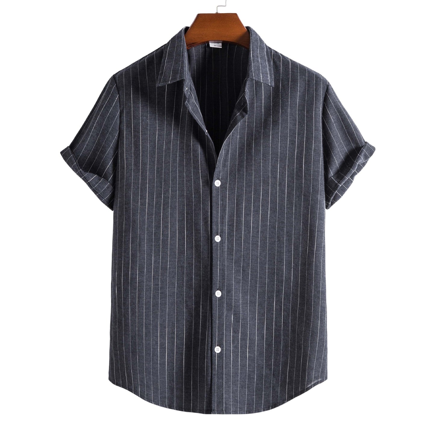 Casual Striped Short-sleeved Shirt For Men