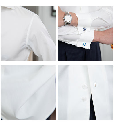 Windsor Collar White Long Sleeve Shirt